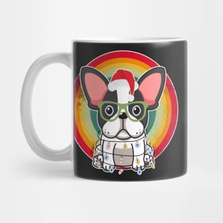 Retro French Bulldog Christmas Mug